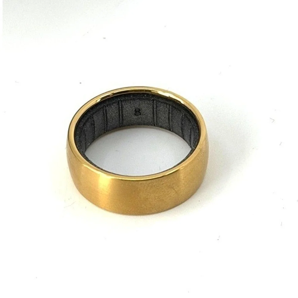 Enso Hybrid Silicone Rings Set Size 8 Gold and Slate Grey Metallic Mens Band NEW